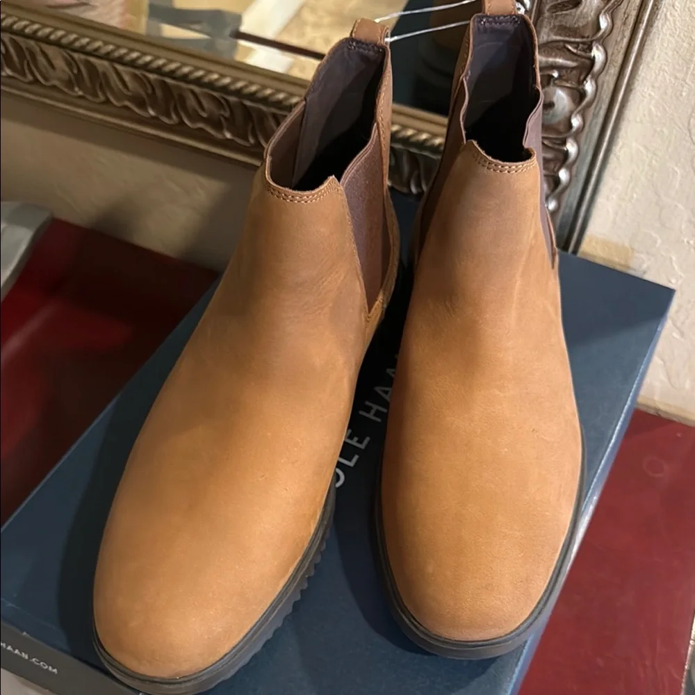 NEW Cole Haan Grand+ Men's Chelsea Boots color Lumber/Java size 11.5